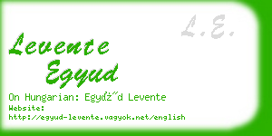 levente egyud business card